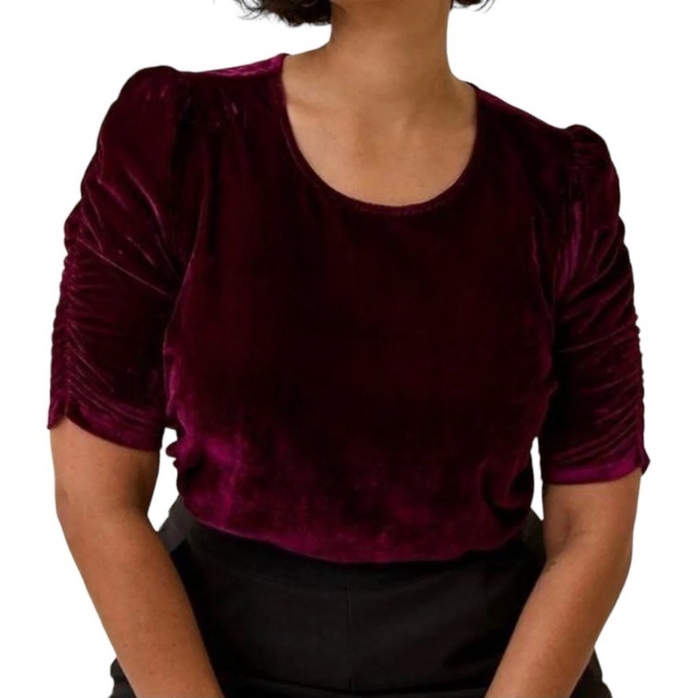 4X Torrid Dark Red Velvet Blouse *NWT*